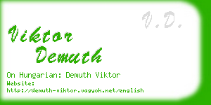 viktor demuth business card